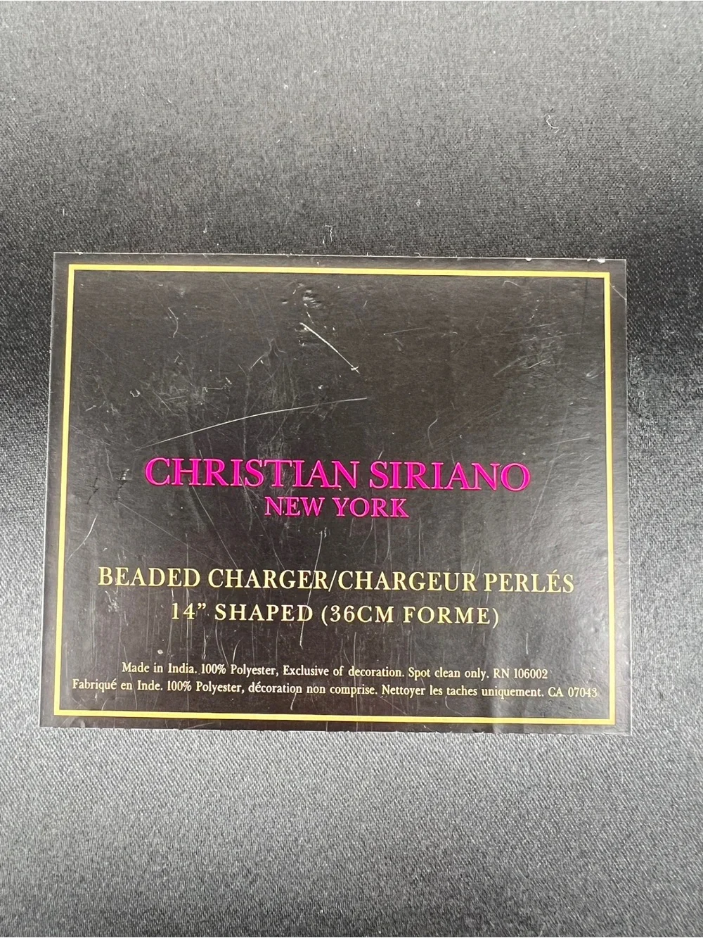 Christian Siriano Beaded Black, Silver & Gold Pumpkin Spider Placemats 4 Pc NEW